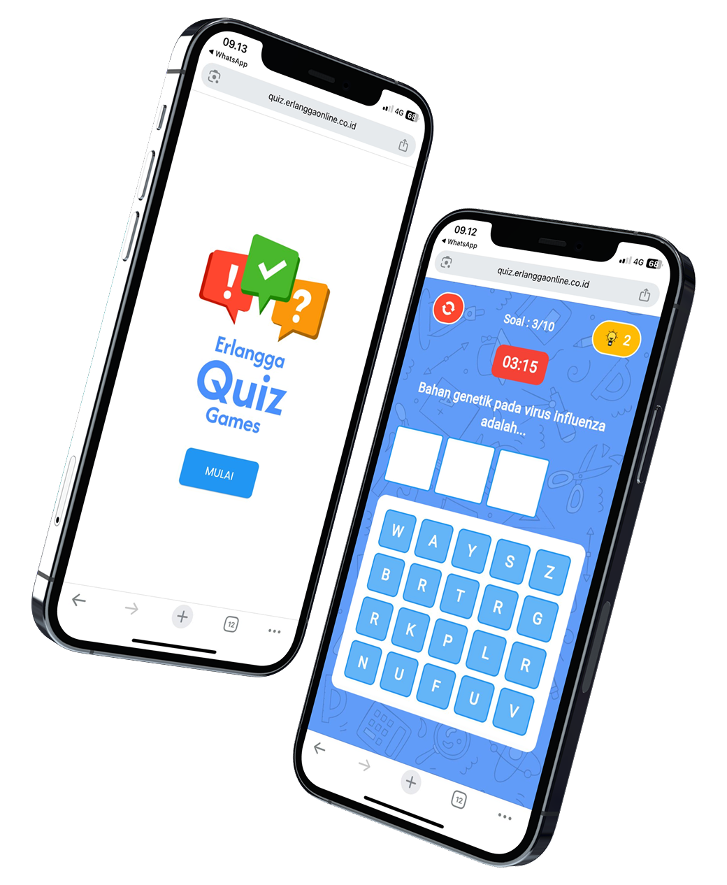 Erlangga Quiz live project preview
