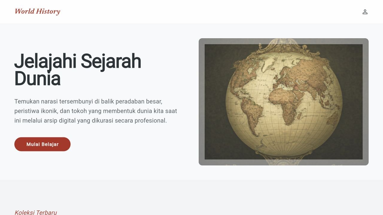World History live project preview